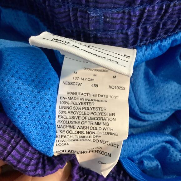 Nike Orange Pink Purple Shark Stripe Breaker Volley Swim Trunks Medium - Picture 7 of 7